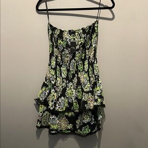 Rest by Jane Floral Strapless Tiered Dress